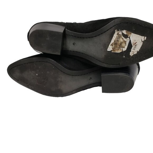 Sam Edelman Rubin Studded Womens Ankle Boots Size 6 Black Suede Leather Used - Picture 10 of 11